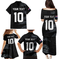 Custom New Zealand Football-Towards World Cup 2026 Family Matching Puletasi and Hawaiian Shirt