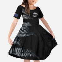Custom New Zealand Football-Towards World Cup 2026 Family Matching Tank Maxi Dress and Hawaiian Shirt