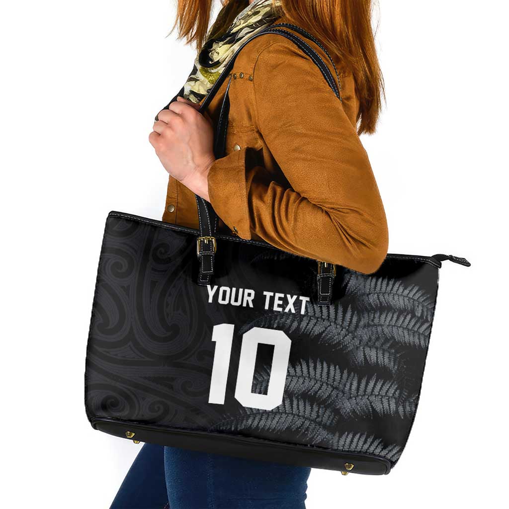 Custom New Zealand Football-Towards World Cup 2026 Leather Tote Bag