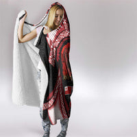 Tonga and Australia ANZAC Day Hooded Blanket Aboriginal and Ngatu Art Pattern - Gallipoli Lest We Forget LT03 - Polynesian Pride
