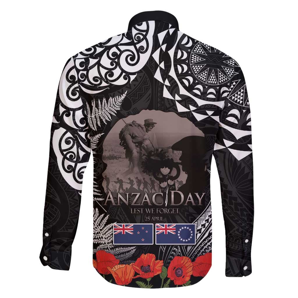 New Zealand and Cook Islands ANZAC Day Family Matching Mermaid Dress and Hawaiian Shirt Gallipoli Lest We Forget Tatau Art Tribal and Maori Tattoo with Fern