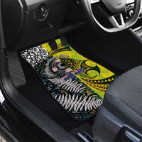 New Zealand and Cook Islands Together Car Mats Tatau Art Tribal Pattern-Maori Tattoo with Fern and Paua Shell