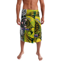 New Zealand and Cook Islands Together Lavalava Tatau Art Tribal Pattern-Maori Tattoo with Fern and Paua Shell