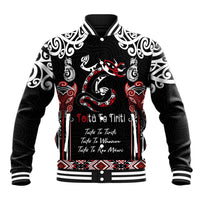 Aotearoa Toitu Te Tiriti-Maori Taniwha Baseball Jacket Toitu Te Whenua Toitu Te Reo Maori