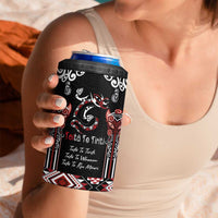 Aotearoa Toitu Te Tiriti-Maori Taniwha 4 in 1 Can Cooler Tumbler Toitu Te Whenua Toitu Te Reo Maori