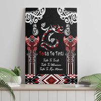 Aotearoa Toitu Te Tiriti-Maori Taniwha Canvas Wall Art Toitu Te Whenua Toitu Te Reo Maori