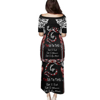 Aotearoa Toitu Te Tiriti-Maori Taniwha Family Matching Puletasi and Hawaiian Shirt Toitu Te Whenua Toitu Te Reo Maori