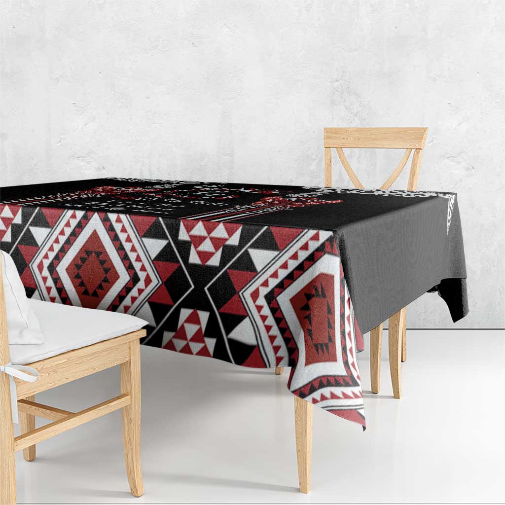 Aotearoa Toitu Te Tiriti-Maori Taniwha Tablecloth Toitu Te Whenua Toitu Te Reo Maori