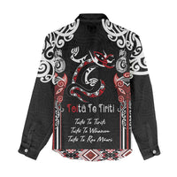Aotearoa Toitu Te Tiriti-Maori Taniwha Women Casual Shirt Toitu Te Whenua Toitu Te Reo Maori