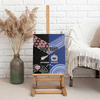 Personalised Aotearoa and Samoa Together Canvas Wall Art Tatau Art Tattoos-Taniko and Tukutuku with Maori Pattern