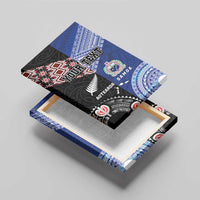 Personalised Aotearoa and Samoa Together Canvas Wall Art Tatau Art Tattoos-Taniko and Tukutuku with Maori Pattern