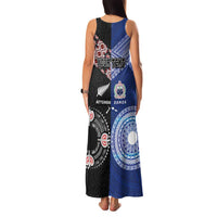 Personalised Aotearoa and Samoa Together Family Matching Tank Maxi Dress and Hawaiian Shirt Tatau Art Tattoos-Taniko and Tukutuku with Maori Pattern LT03 - Polynesian Pride