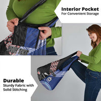 Personalised Aotearoa and Samoa Together Grocery Bag Tatau Art Tattoos-Taniko and Tukutuku with Maori Pattern