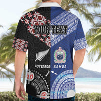 Personalised Aotearoa and Samoa Together Hawaiian Shirt Tatau Art Tattoos-Taniko and Tukutuku with Maori Pattern