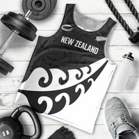 Custom NZ Rugby Men Tank Top Koru and Silver Fern Sporty Style