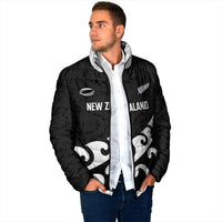 Custom NZ Rugby Padded Jacket Koru and Silver Fern Sporty Style