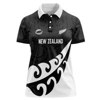 Custom NZ Rugby Women Polo Shirt Koru and Silver Fern Sporty Style