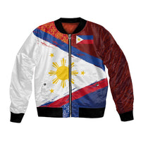 Philippines National Flag Day Bomber Jacket Polynesian and Yakan Tattoo Brush Style