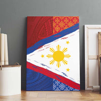 Philippines National Flag Day Canvas Wall Art Polynesian and Yakan Tattoo Brush Style