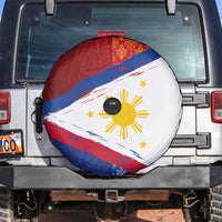 Philippines National Flag Day Spare Tire Cover Polynesian and Yakan Tattoo Brush Style