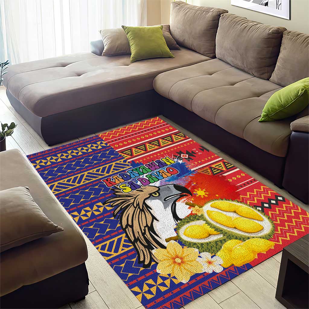 Philippines Kadayawan Area Rug Filipino Eagle Durian with Polynesian and Igorots Pattern LT03 - Polynesian Pride