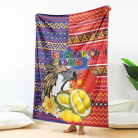 Philippines Kadayawan Blanket Filipino Eagle Durian with Polynesian and Igorots Pattern