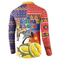 Philippines Kadayawan Button Sweatshirt Filipino Eagle Durian with Polynesian and Igorots Pattern LT03 - Polynesian Pride