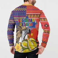 Philippines Kadayawan Button Sweatshirt Filipino Eagle Durian with Polynesian and Igorots Pattern LT03 - Polynesian Pride