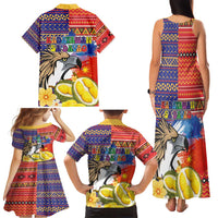 Philippines Kadayawan Family Matching Tank Maxi Dress and Hawaiian Shirt Filipino Eagle Durian with Polynesian and Igorots Pattern LT03 - Polynesian Pride