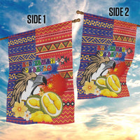Philippines Kadayawan Garden Flag Filipino Eagle Durian with Polynesian and Igorots Pattern LT03 - Polynesian Pride