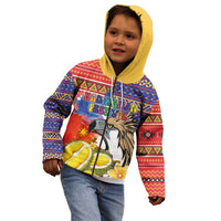 Philippines Kadayawan Kid Hoodie Filipino Eagle Durian with Polynesian and Igorots Pattern LT03 - Polynesian Pride