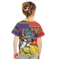 Philippines Kadayawan Kid T Shirt Filipino Eagle Durian with Polynesian and Igorots Pattern LT03 - Polynesian Pride