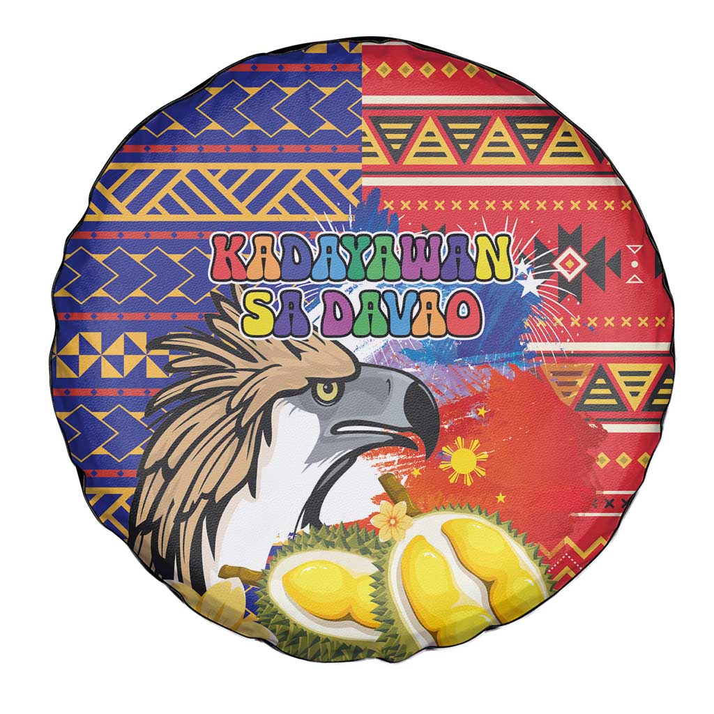 Philippines Kadayawan Spare Tire Cover Filipino Eagle Durian with Polynesian and Igorots Pattern LT03 - Polynesian Pride