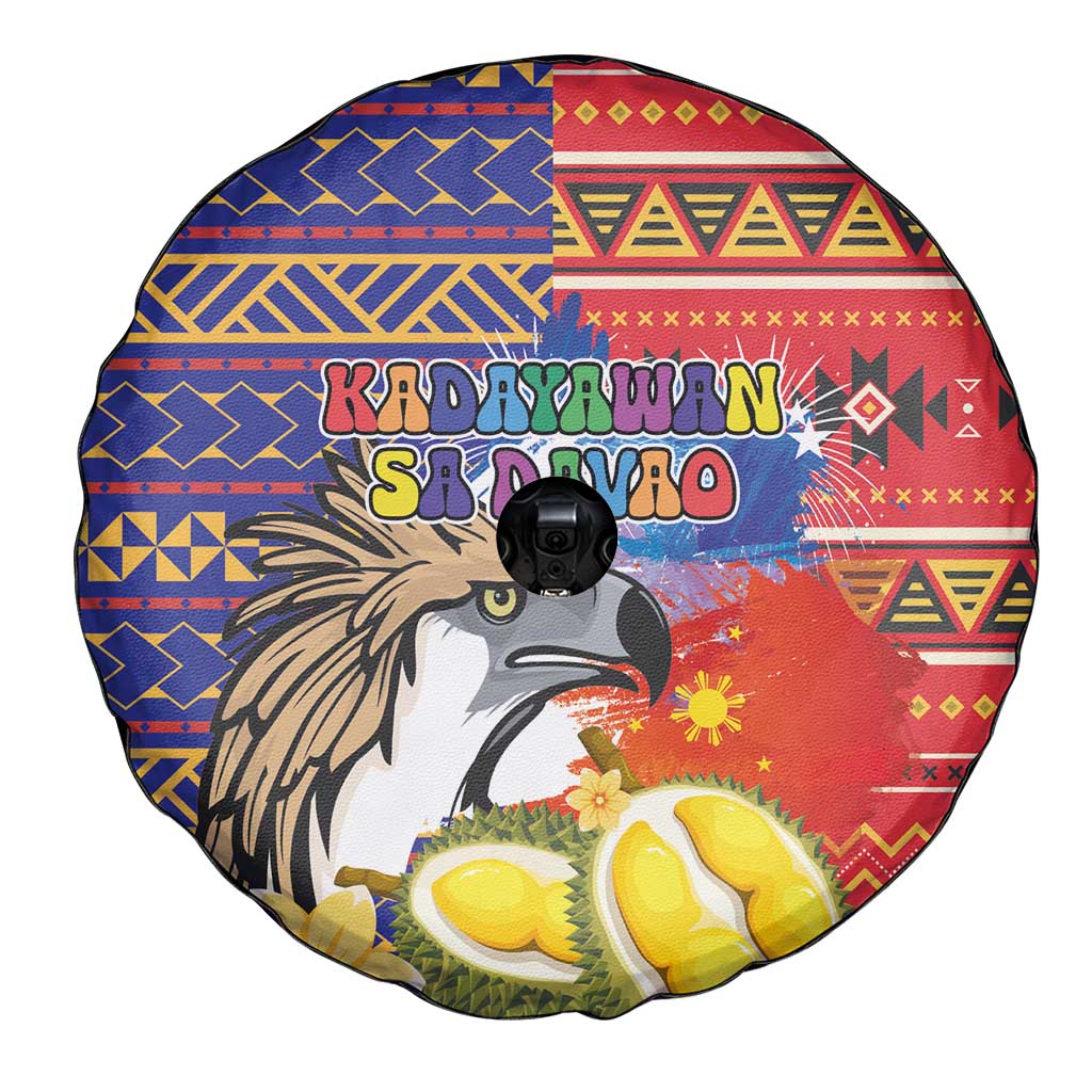 Philippines Kadayawan Spare Tire Cover Filipino Eagle Durian with Polynesian and Igorots Pattern LT03 - Polynesian Pride