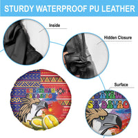 Philippines Kadayawan Spare Tire Cover Filipino Eagle Durian with Polynesian and Igorots Pattern LT03 - Polynesian Pride