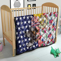 Hawaii and United States Together Quilt Seal of Hawaii and Bald Eagle - Polynesian Pride