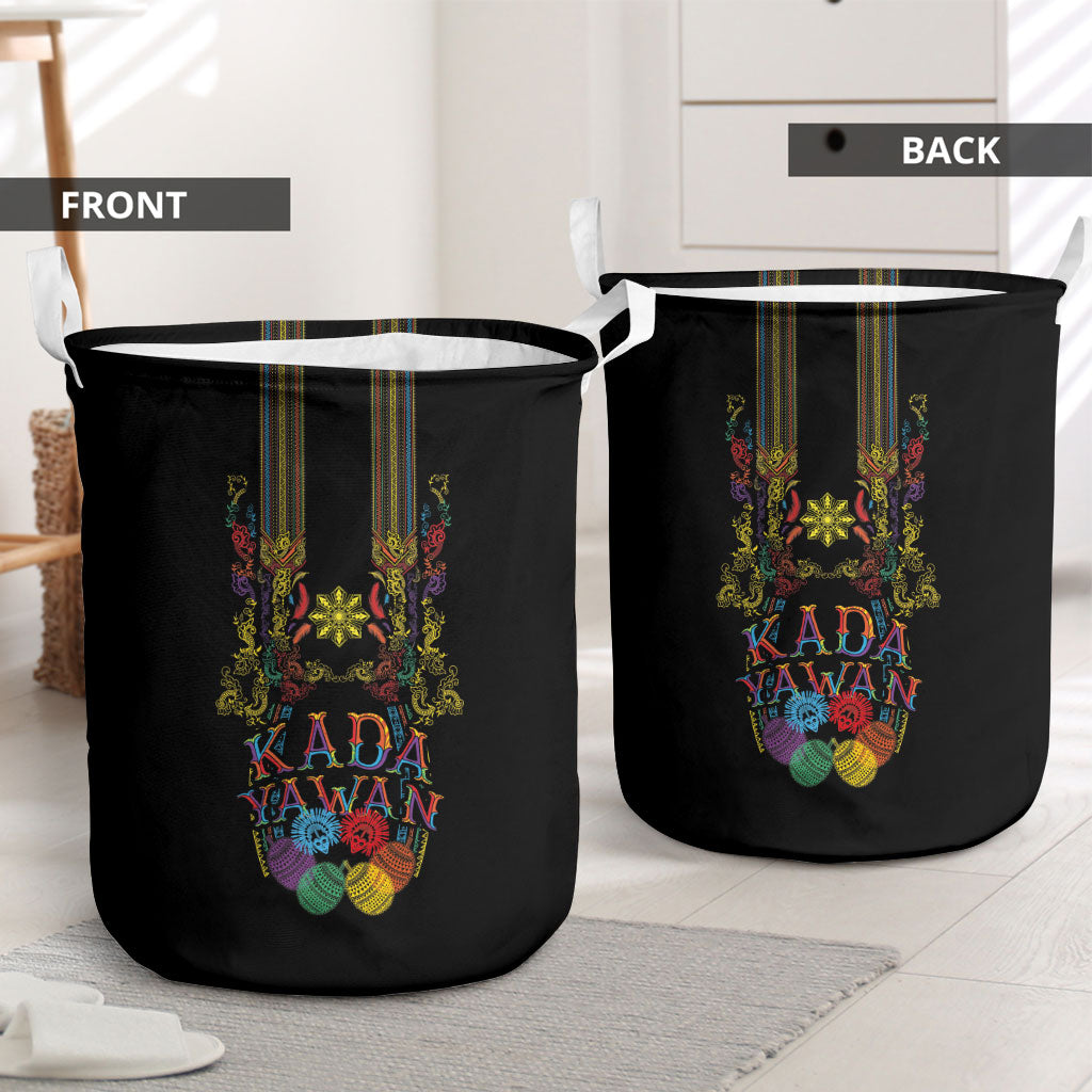 Philippines Kadayawan Festival Laundry Basket Polynesian Tribal Art Barong Style LT03 - Polynesian Pride