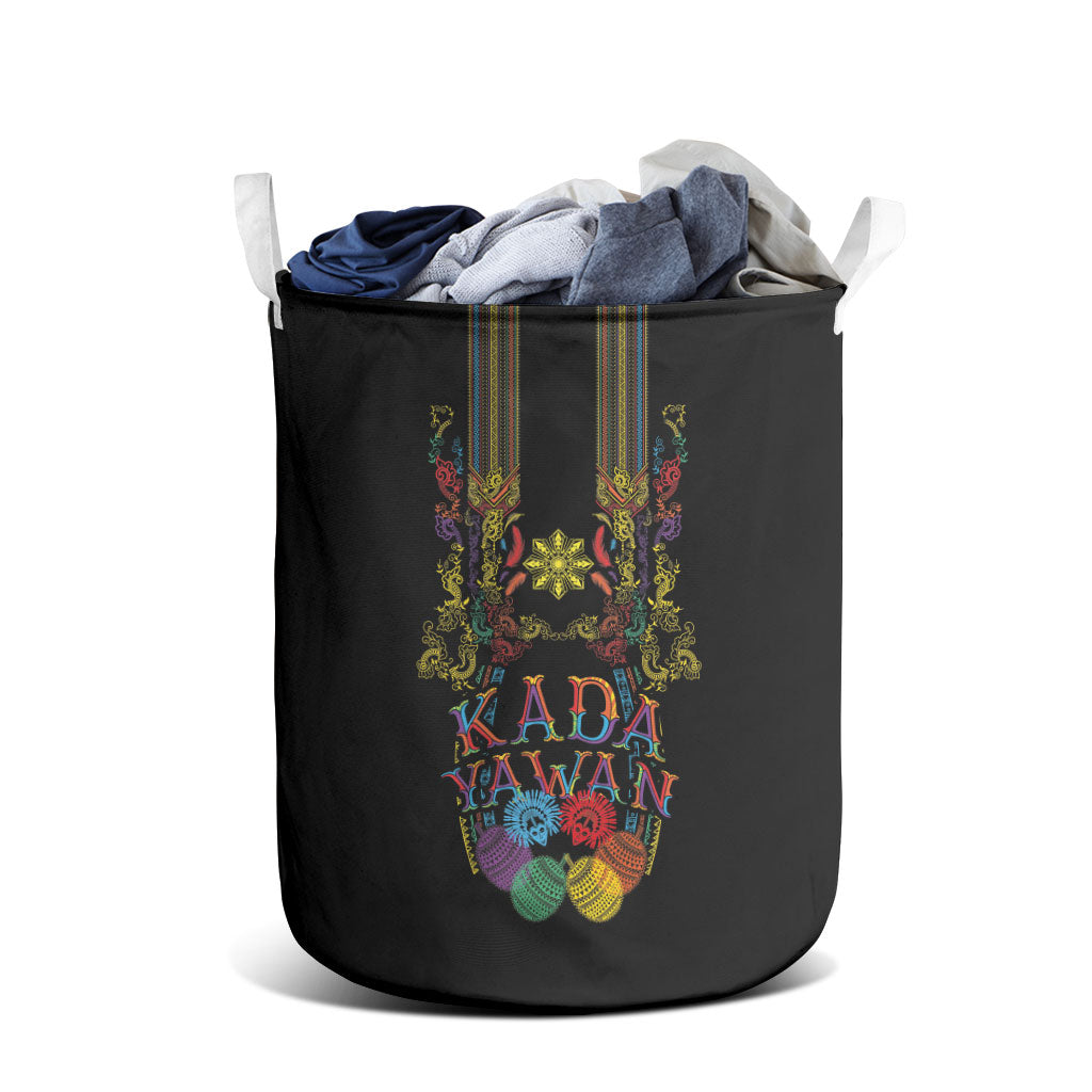 Philippines Kadayawan Festival Laundry Basket Polynesian Tribal Art Barong Style LT03 - Polynesian Pride