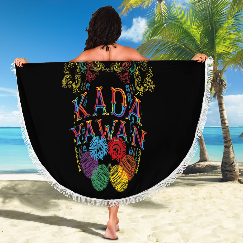 Philippines Kadayawan Festival Beach Blanket Polynesian Tribal Art Barong Style LT03 - Polynesian Pride