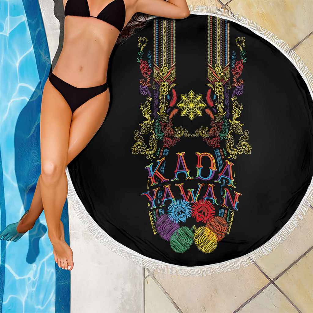 Philippines Kadayawan Festival Beach Blanket Polynesian Tribal Art Barong Style LT03 - Polynesian Pride