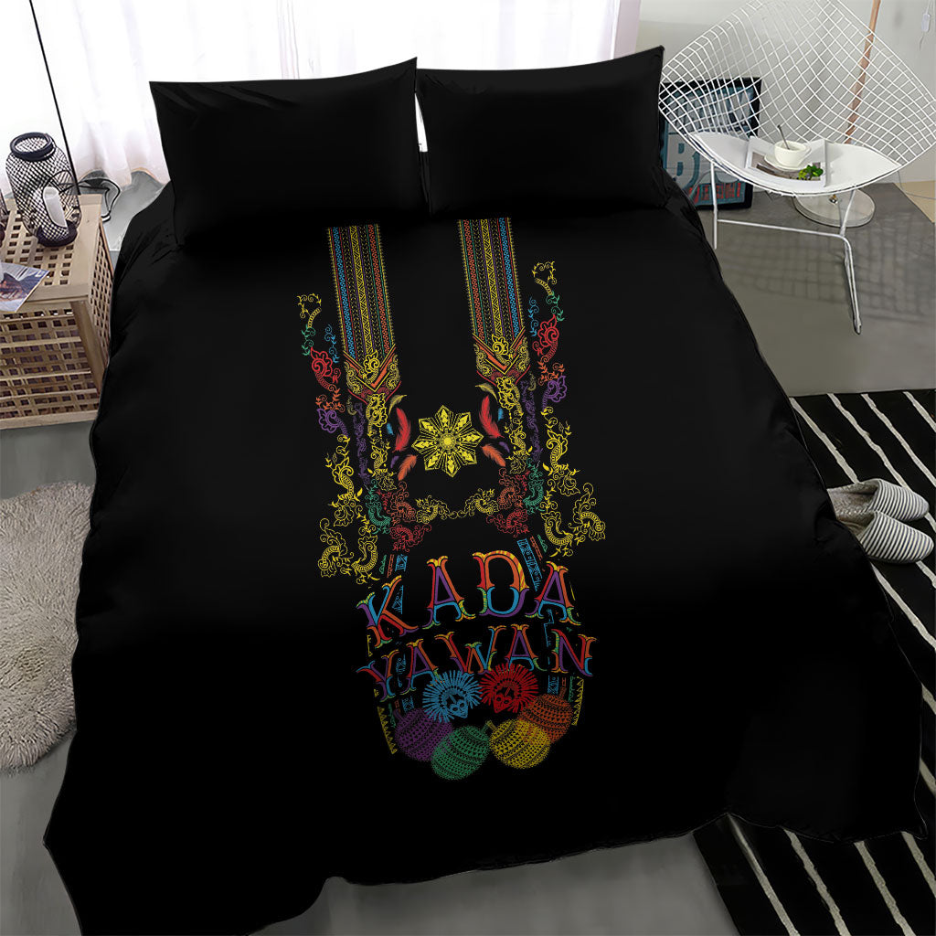 Philippines Kadayawan Festival Bedding Set Polynesian Tribal Art Barong Style LT03 - Polynesian Pride