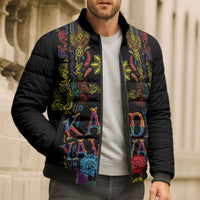 Philippines Kadayawan Festival Bomber Puffer Jacket Polynesian Tribal Art Barong Style LT03 - Polynesian Pride