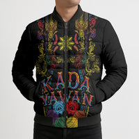 Philippines Kadayawan Festival Bomber Puffer Jacket Polynesian Tribal Art Barong Style LT03 - Polynesian Pride