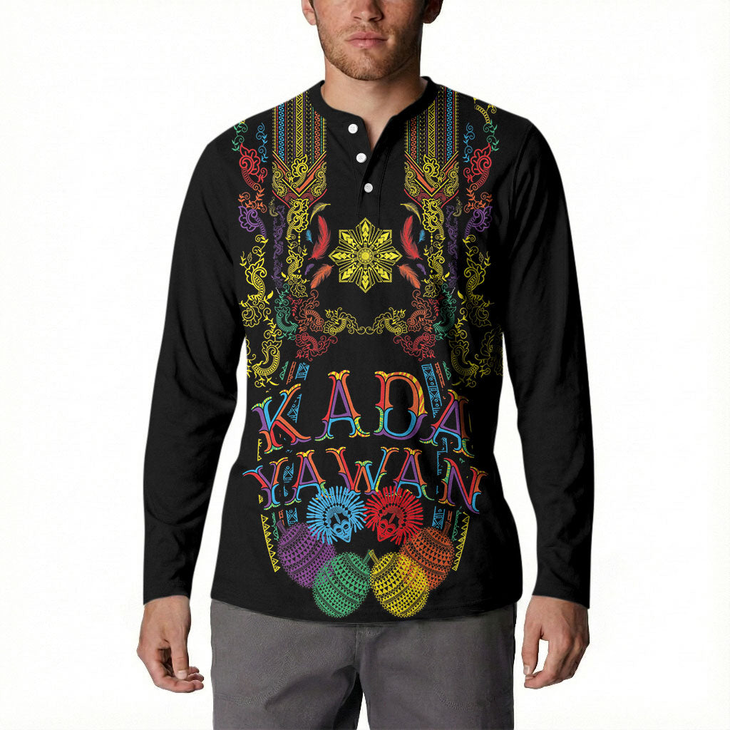 Philippines Kadayawan Festival Button Sweatshirt Polynesian Tribal Art Barong Style LT03 - Polynesian Pride