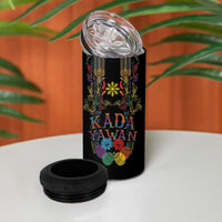Philippines Kadayawan Festival 4 in 1 Can Cooler Tumbler Polynesian Tribal Art Barong Style LT03 - Polynesian Pride