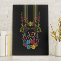 Philippines Kadayawan Festival Canvas Wall Art Polynesian Tribal Art Barong Style LT03 Without Frame Black - Polynesian Pride