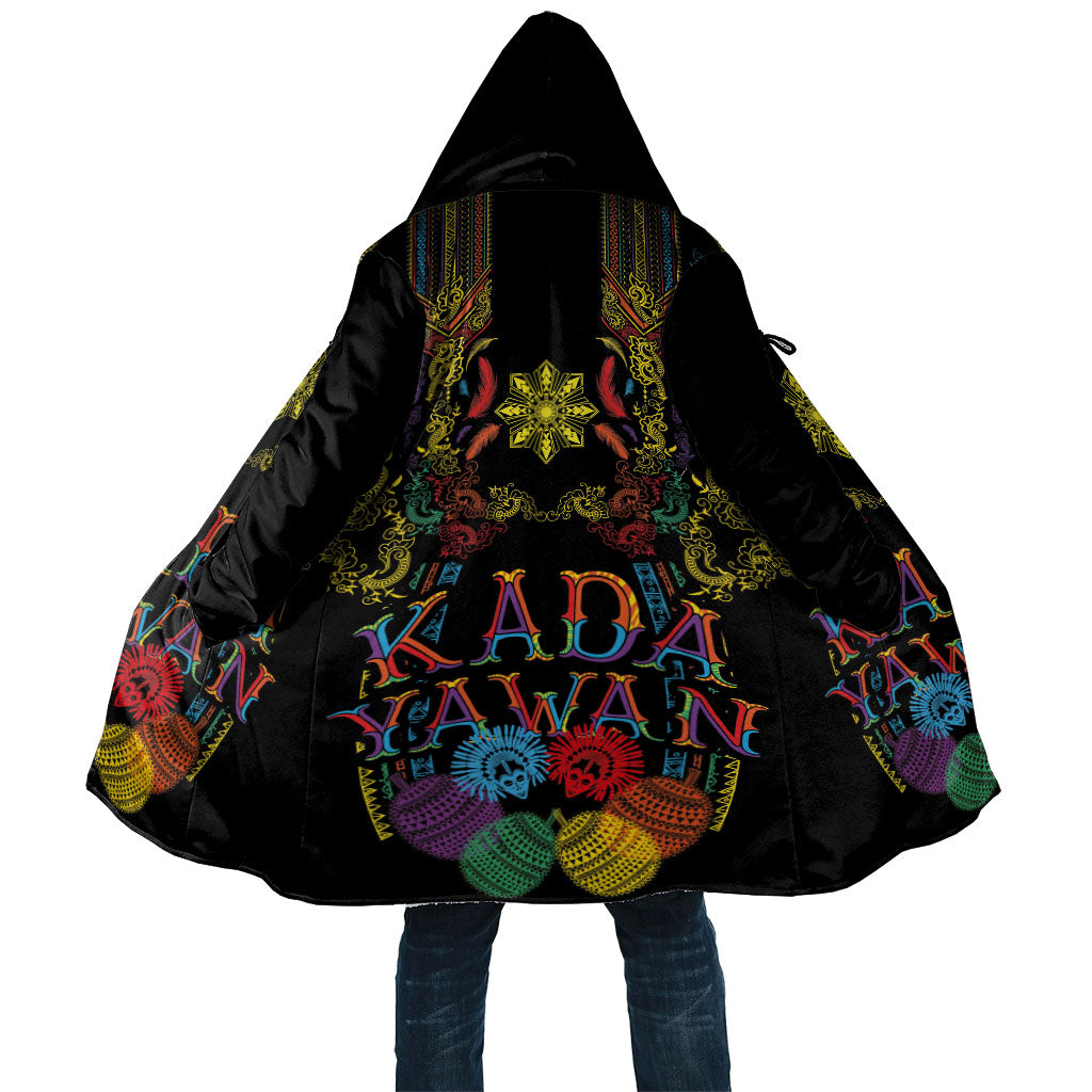 Philippines Kadayawan Festival Cloak Polynesian Tribal Art Barong Style LT03 Unisex Black - Polynesian Pride