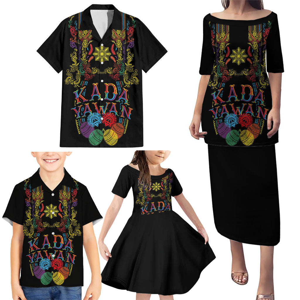 Philippines Kadayawan Festival Family Matching Puletasi and Hawaiian Shirt Polynesian Tribal Art Barong Style LT03 - Polynesian Pride