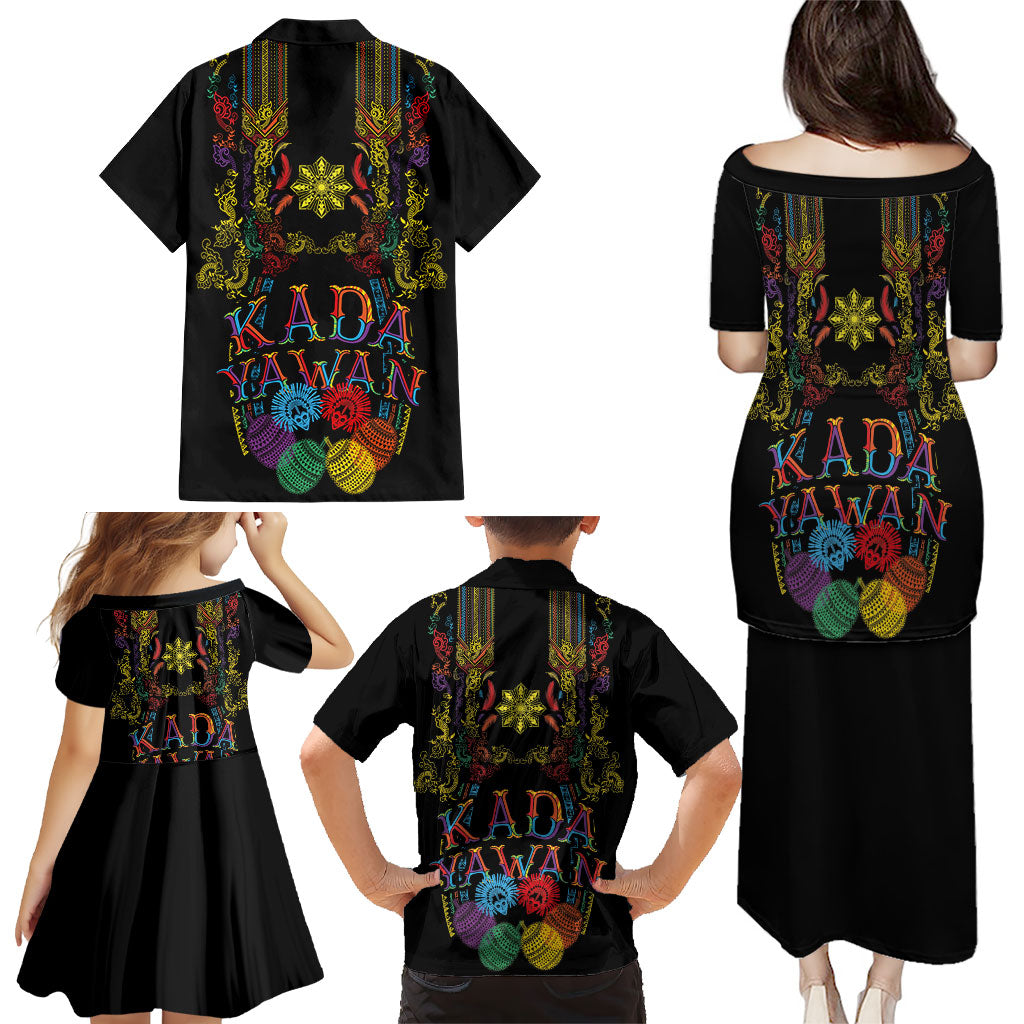 Philippines Kadayawan Festival Family Matching Puletasi and Hawaiian Shirt Polynesian Tribal Art Barong Style LT03 - Polynesian Pride
