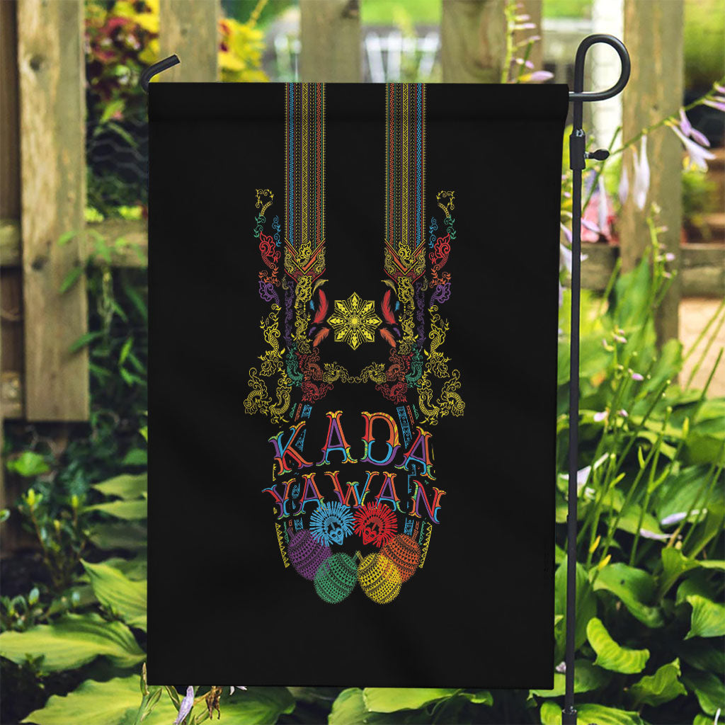 Philippines Kadayawan Festival Garden Flag Polynesian Tribal Art Barong Style LT03 Garden Flag Black - Polynesian Pride